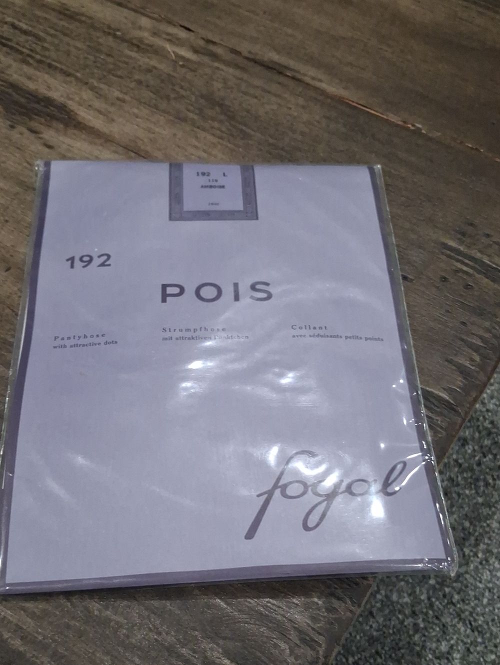 Fogal 192 Pois Pantyhose With Attractive Dots Size L NWT Color Amboise